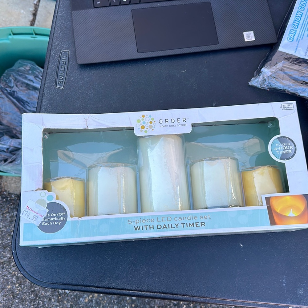 5 piece led candle set